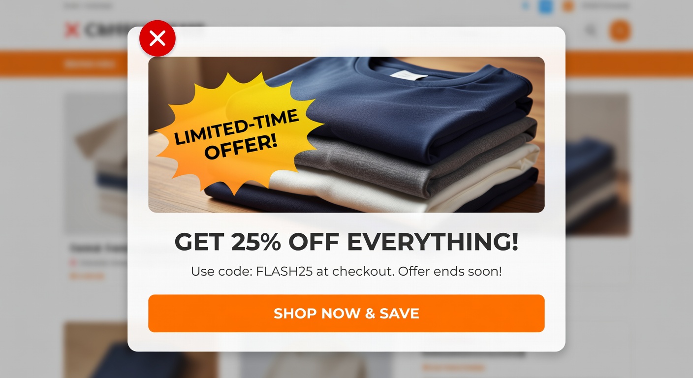 Popup modal promotional design